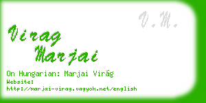 virag marjai business card