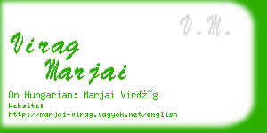 virag marjai business card